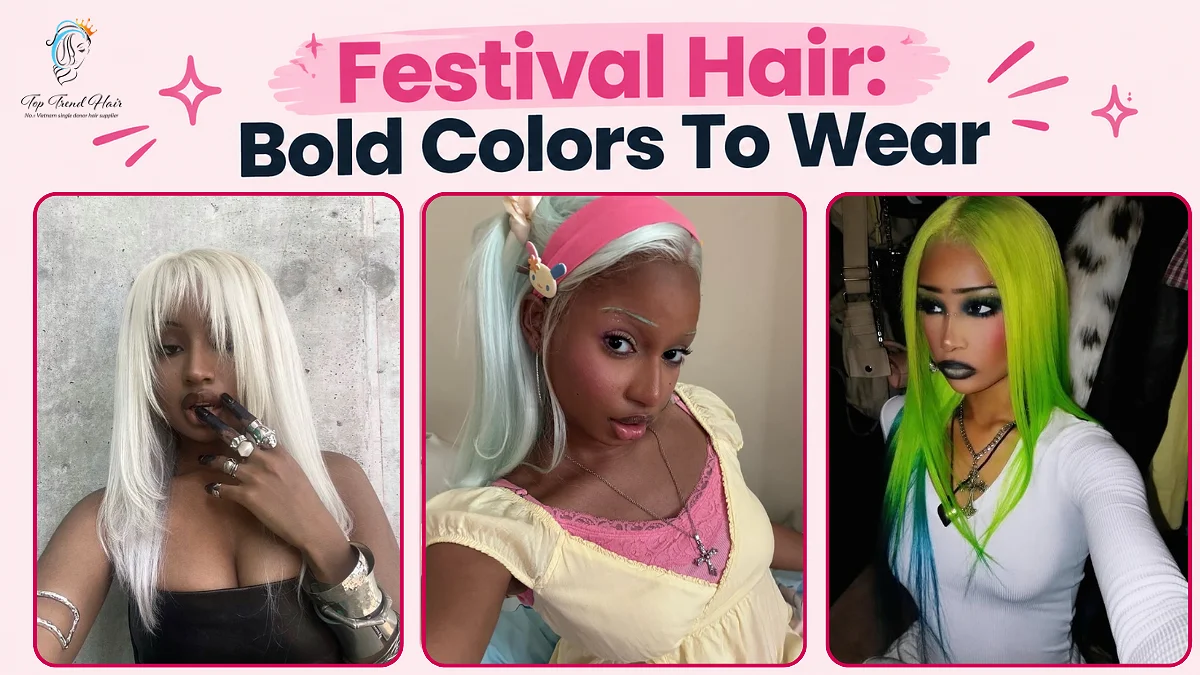 Festival Hair: Bold Colors To Wear