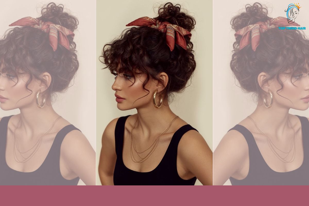 24 inch hair the messy top knot with long tendrils