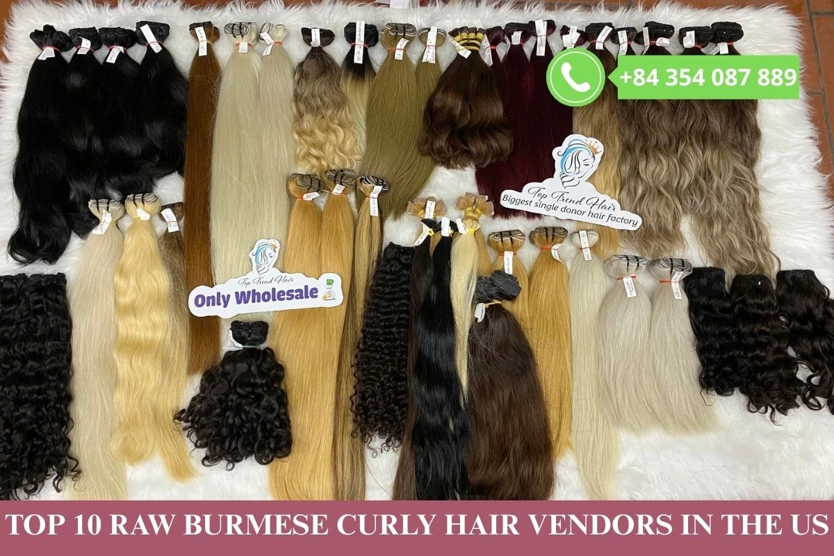 raw burmese curly hair vendors